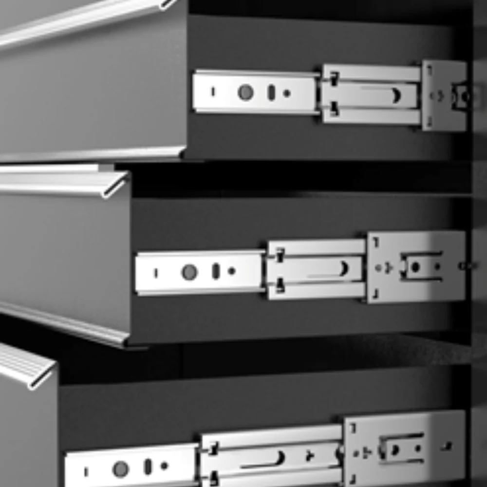 CARRINHO BANCADA METÁLICO BARBER TROLLEY CRUX Gavetas cinzentas com corrediças metálicas prateadas