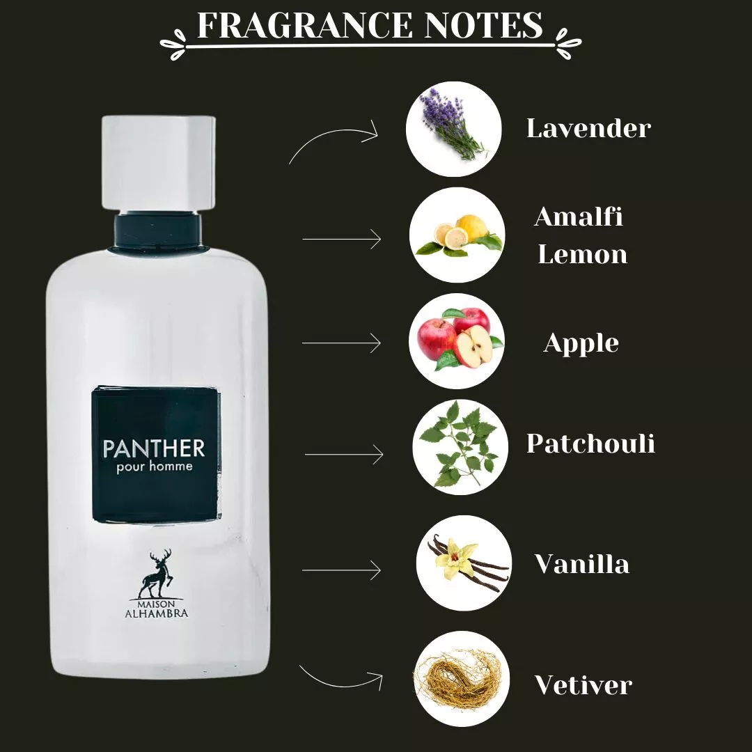 Panther Pour Homme Maison Alhambra Masculino 100ml Panther Pour Homme Maison Alhambra Masculino 100ml