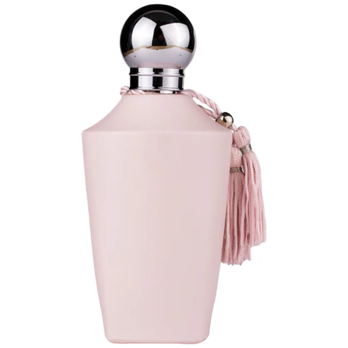 Emir Elania Eau de parfum 100 ml Frasco de perfume rosa com tampa prateada e tassel rosa
