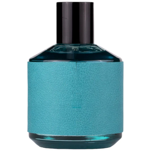 A Chaos In The Ocean - Emir for men 100ml Frasco de vidro transparente com líquido azul e etiqueta azul turquesa