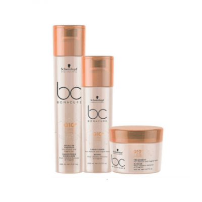 Produtos BC Bonacure Schwarzkopf Professional em embalagens creme e cobre