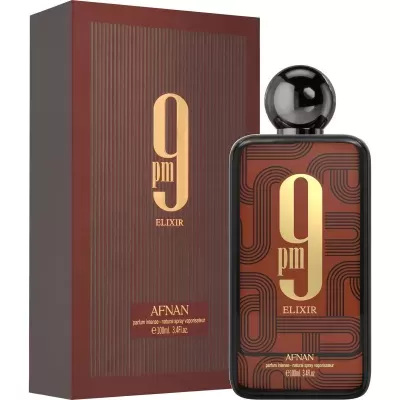 Afnan 9 PM Elixir extrato de perfume unissexo 100ml