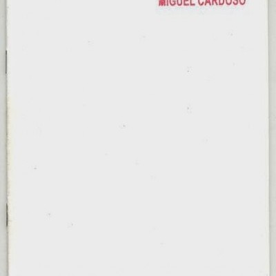 Capa branca com texto vermelho PLENO EMPREGO MIGUEL CARDOSO