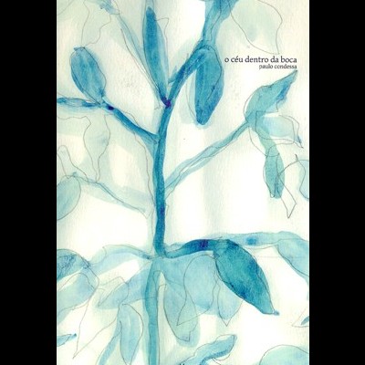 Capa de livro com desenho azul de planta e texto em português.