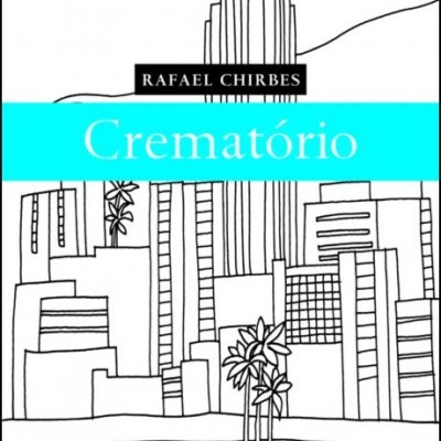 Capa de livro com título Crematório e autor Rafael Chirbes em fundo azul e preto