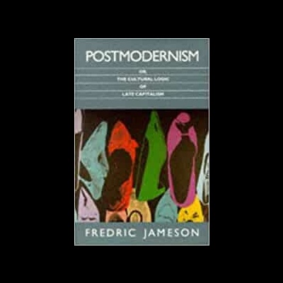 Capa de livro titled POSTMODERNISM com figuras coloridas abstratas.