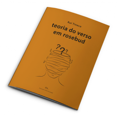 Livro com capa laranja e texto preto com ilustração simples