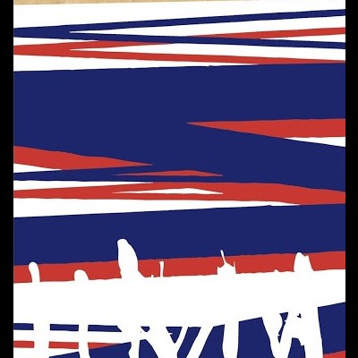 Capa de livro com padrões azuis e vermelhos e texto 'MISHIMA manifesto de lâminas'.