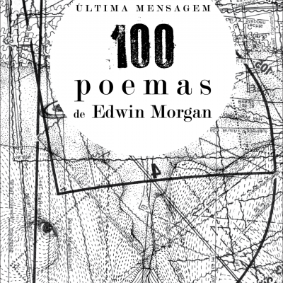 Capa de livro preto e branca com título e formas geométricas