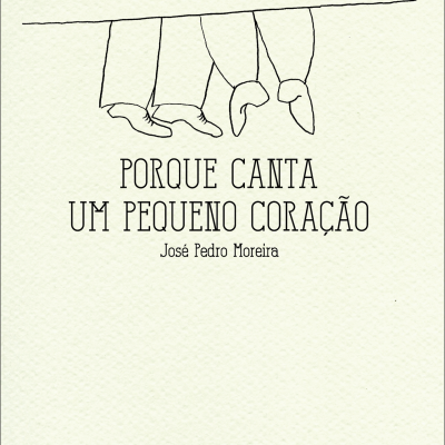 Capa de livro com desenho a linha de pernas penduradas e pássaro, texto 