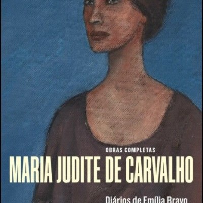Capa de livro com pintura de mulher e texto Maria Judite de Carvalho.