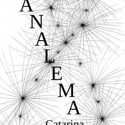Capa de livro ANALEMA de Catarina Costa com padrão de linhas finas pretas