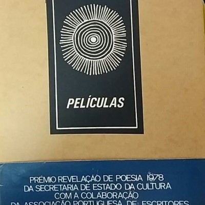 Capa de livro 'Películas' de Luís Miguel Nava com prémio de poesia em faixa azul