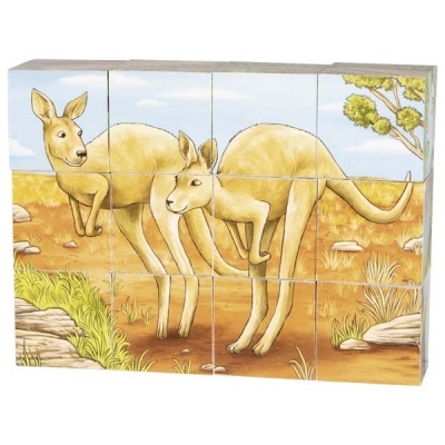 Puzzle de Cubos Animais Australianos
