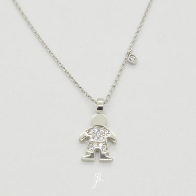 Fio Menino Prata 925 com zircónias