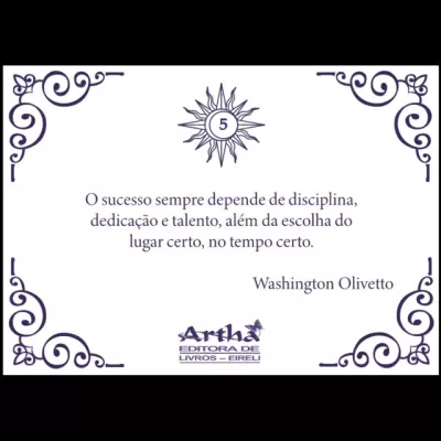 Página com citação em português decorada e logotipo da Artha Editora