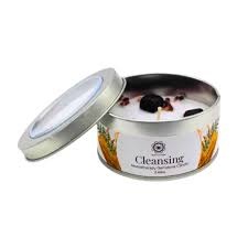 🖤✨ Vela Artesanal de Proteção – Turmalina Negra & Sândalo ✨🖤