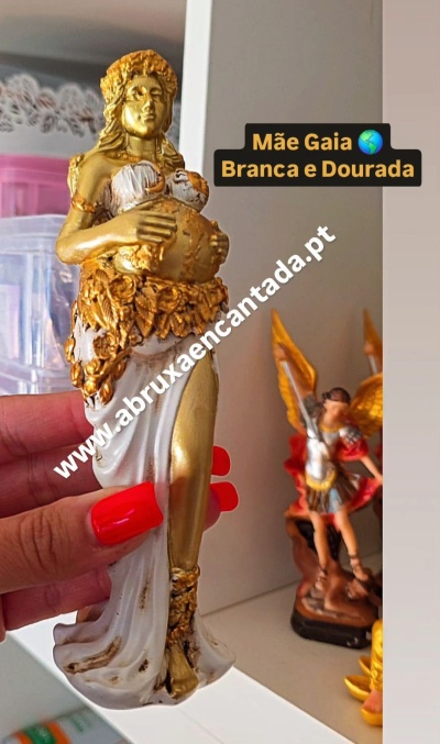 🌍 Mãe Gaia _ Branca e Dourado 🌿