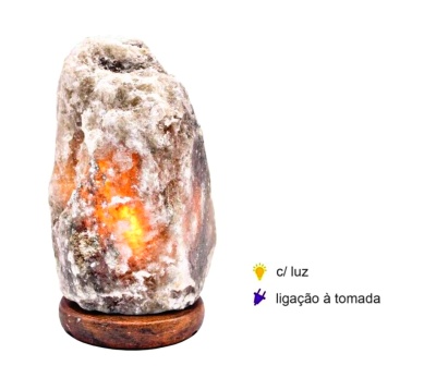 Candeeiro Sal dos Himalaias CINZA