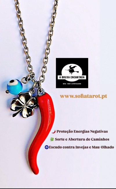 🌶️ Colar : MALAGUETA, TREVO e OLHO TURCO   🔥 Proteção, Sorte e Caminhos Abertos! 