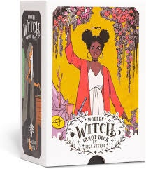 Caixa do baralho de tarô Modern Witch com ilustração colorida