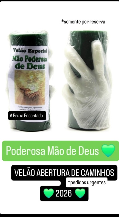 Velão verde com rótulo e mão plástica a segurá-lo embalados em plástico transparente