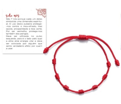 Pulseira : 7 NÓS VERMELHA