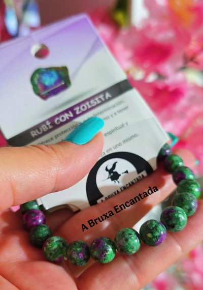 💚❤️ PULSEIRA DE RUBI COM ZOISITA – A FUSÃO ENTRE A FORÇA E O AMOR 💚❤️