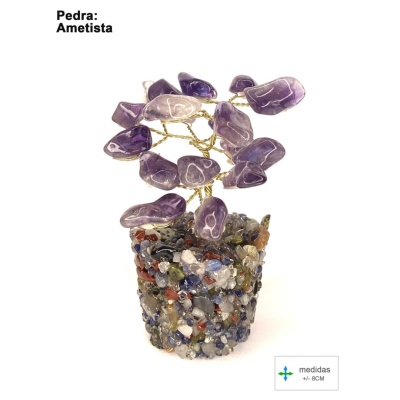 🌳✨  Árvore da Felicidade em Cristais – Ametista ✨ 🌳
