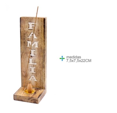 Porta-Incenso de Madeira Natural : FAMÍLIA