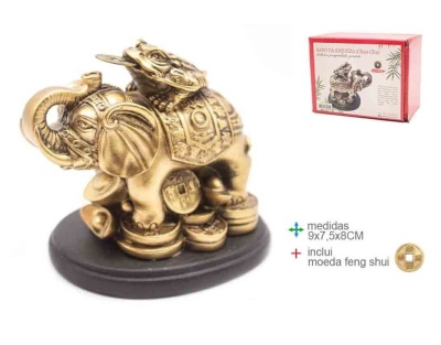 Sapo Kaeru com Elefante (em Resina)