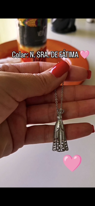 🩷 Colar de Nossa Senhora de Fátima — Elegância com Proteção Divina 💎