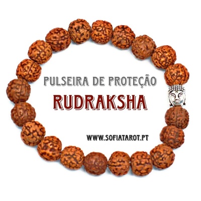  Pulseira Protetora _ RUDRAKSHA com Buda