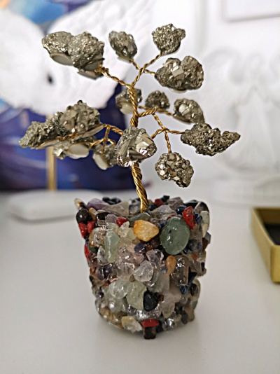 🌳✨ Árvore da Felicidade & Prosperidade em Cristais de Pirite ✨🌳