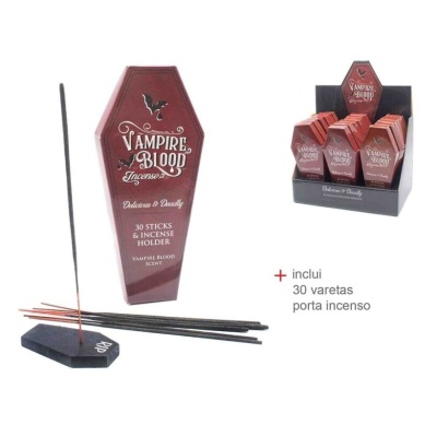 ⚰️ Incenso SANGUE DE VAMPIRO _ BLOQUEIA ATAQUES DE VAMPIRISMO ENERGÉTICO + porta incenso ⚰️