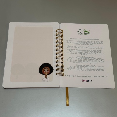 Planner semanal capa maleável "Transforme os seus sonhos em realidade"