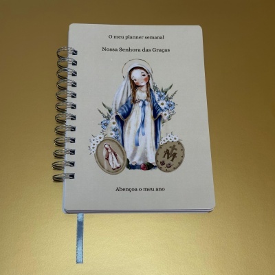 Planner semanal capa maleável "Nossa Senhora das Graças"