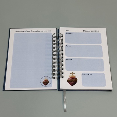 Planner semanal capa rígida "Sagrado Coração de Jesus"