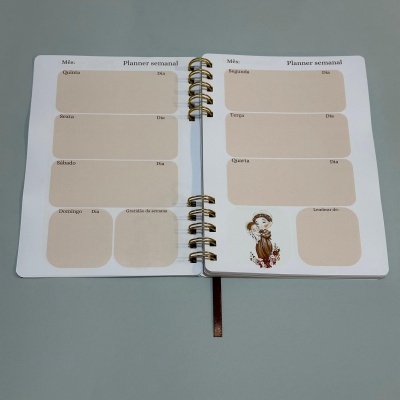 Planner semanal capa maleável "Santo António"