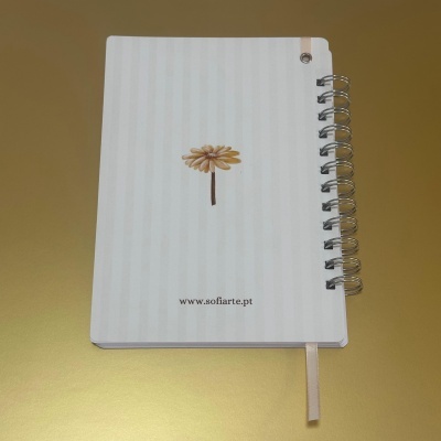Planner semanal capa maleável "Viver é uma obra de arte. Pinte cada dia com a sua cor preferida"