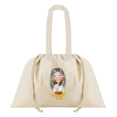 Tote Bag com Fecho Cordão