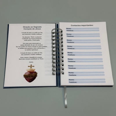 Planner semanal capa rígida "Sagrado Coração de Jesus"