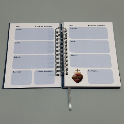 Planner semanal capa rígida "Sagrado Coração de Jesus"