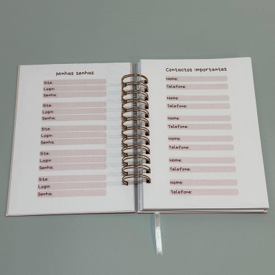 Planner semanal premium capa rígida "Cuide de si todos os dias"