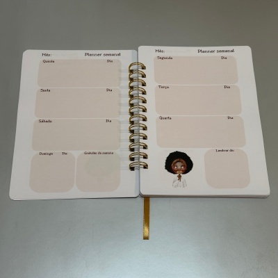 Planner semanal capa maleável "Transforme os seus sonhos em realidade"