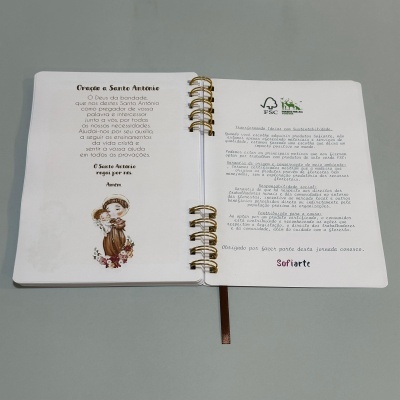 Planner semanal capa maleável "Santo António"