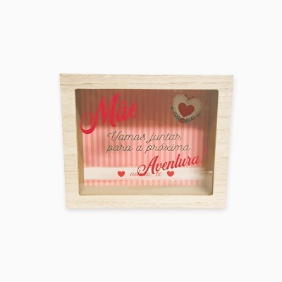 Mealheiro de madeira Mãe "Próxima Aventura"