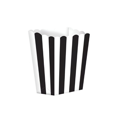 Caixas para pipocas riscas pretas