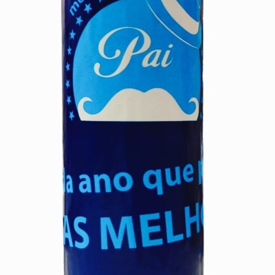 Caixa redonda com miniatura de Porto Cruz "Melhor Pai"