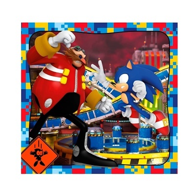 Puzzle Sonic 3x48 peças Supercolor | Clementoni